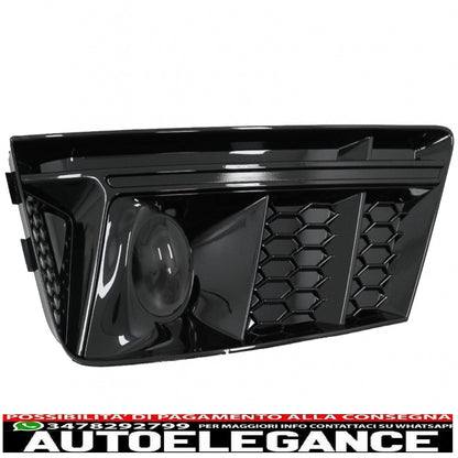 lower grill bumper covers ACC side grills suitable for audi a4 b9 sedan avant (2016-2018) rs4 design black edition 