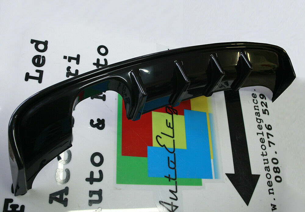 DIFFUSER SUITABLE FOR AUDI A3 8P 2008-2012 3/5 DOORS RS3 LOOK GLOSSY BLACK 