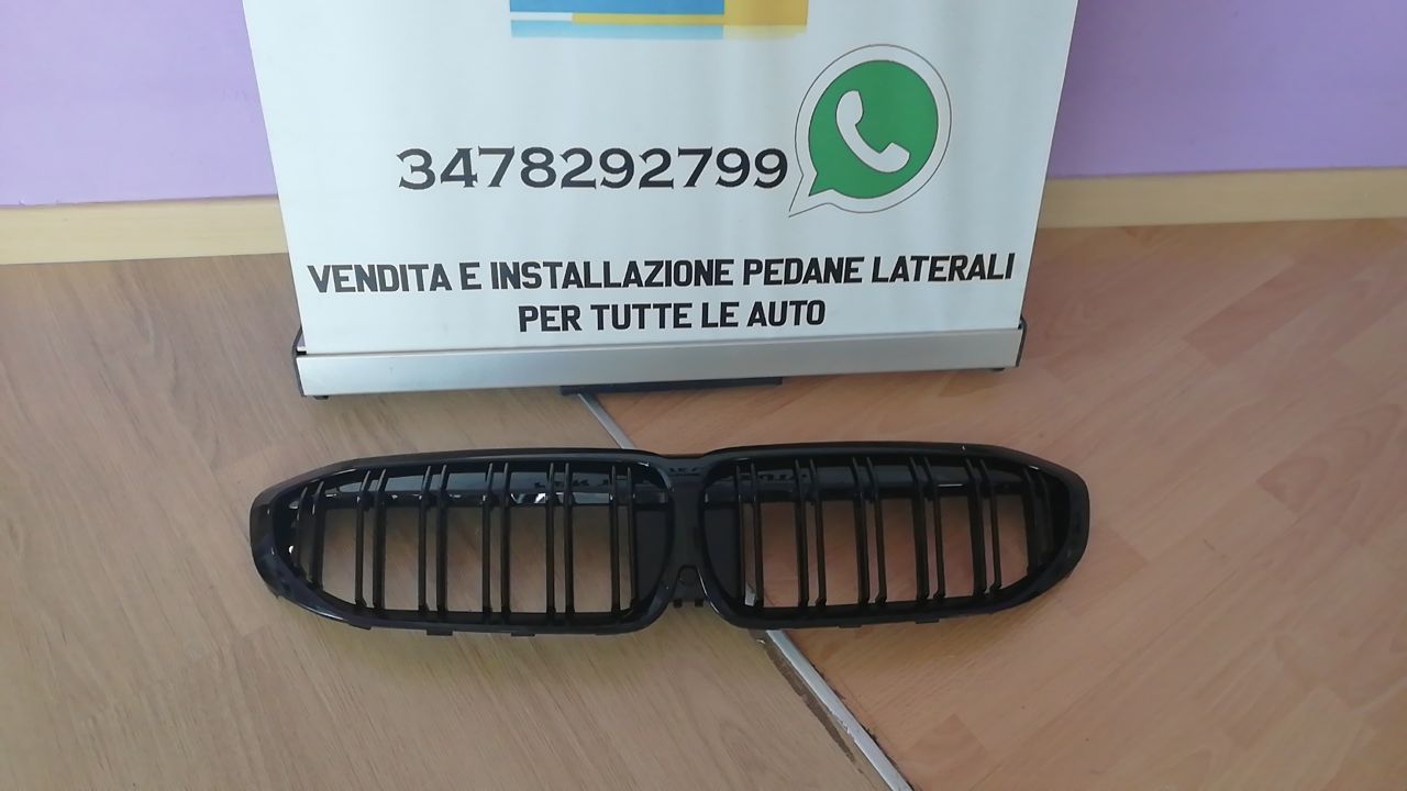 GRIGLIA ADATTA PER BMW SERIE 3 G20 G21 2018-2022 DOPPIA FASCIA LOOK NERO LUCIDO