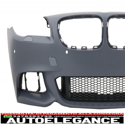 front bumper with spoiler suitable for bmw 5 series f10 f11 lci (2015-2017) m-performance sport design without fog lights