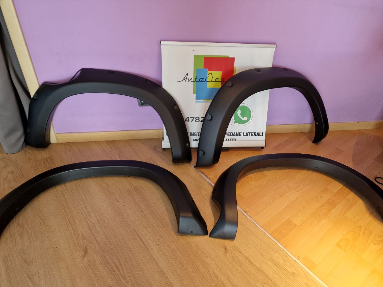 ART. 1076 PARAFANGHI MERCEDES CLASSE X W470 2017+ NERO OPACO