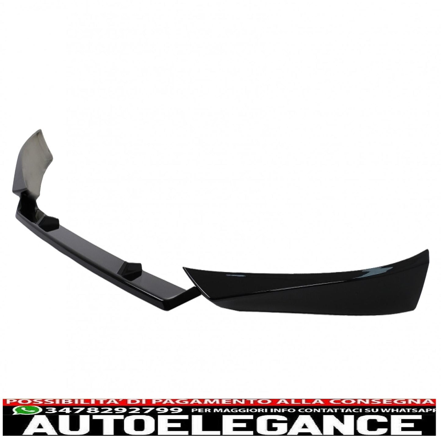 Front Bumper Lip Extension Spoiler Fit For VW Passat B8 3G Limousine Variant (2015-2018) Piano Black