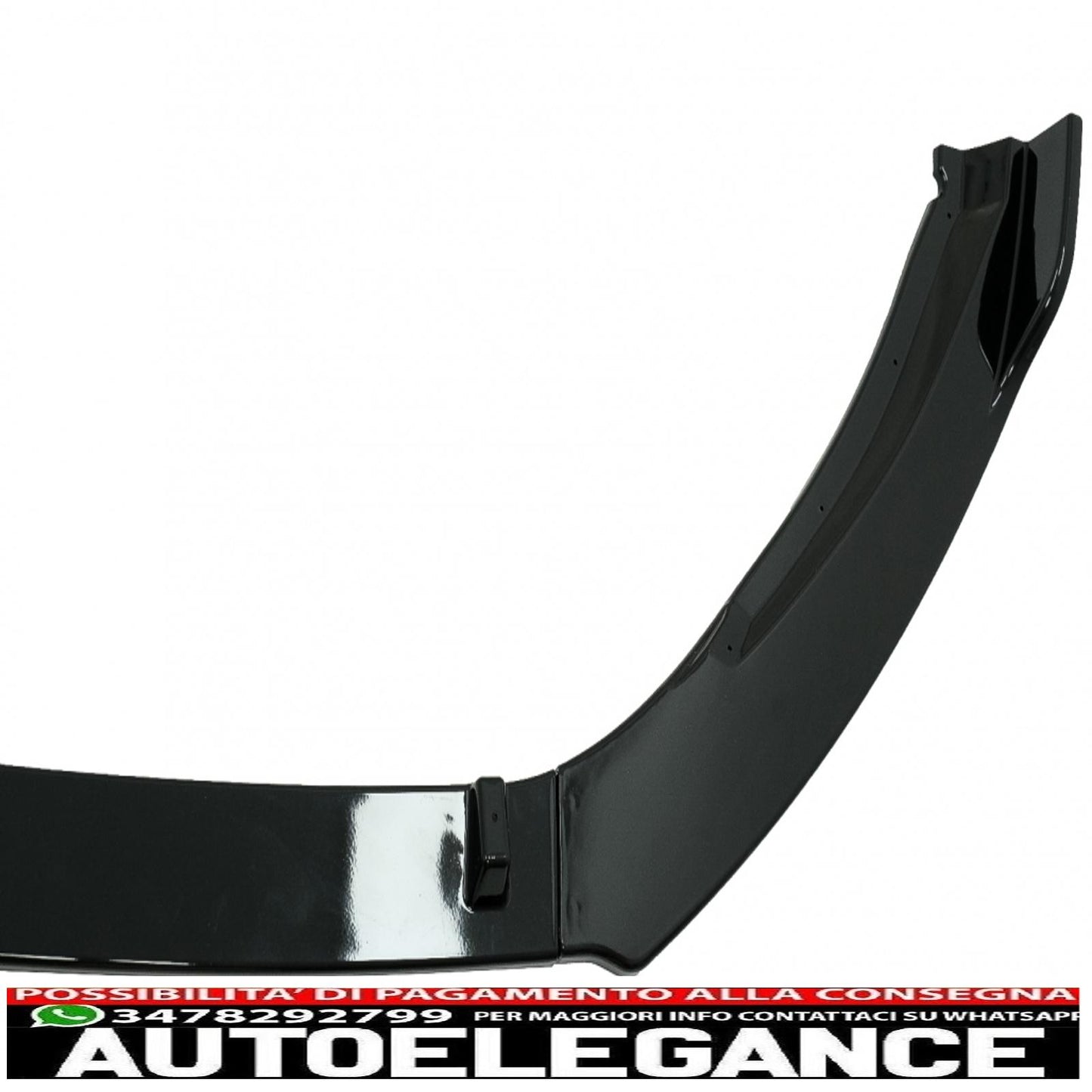 Front Bumper Additional Spoiler Lip Extension Suitable for Skoda Octavia III 5e Saloon Estate (2013-2016) Piano Black 