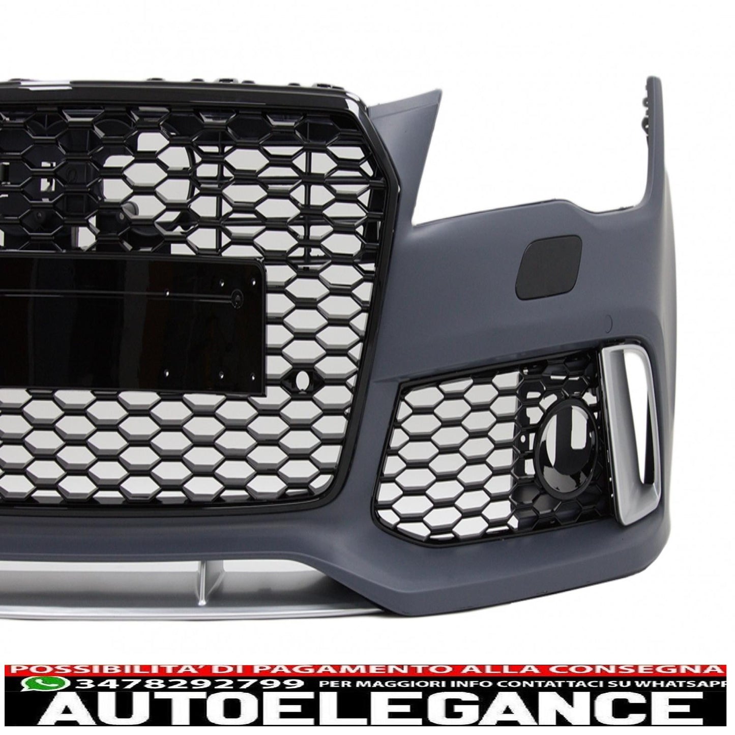 Paraurti anteriore e diffusore posteriore con terminali di scarico e luci posteriori a LED adatti per audi a7 4g pre-facelift (2010-2014) design RS7