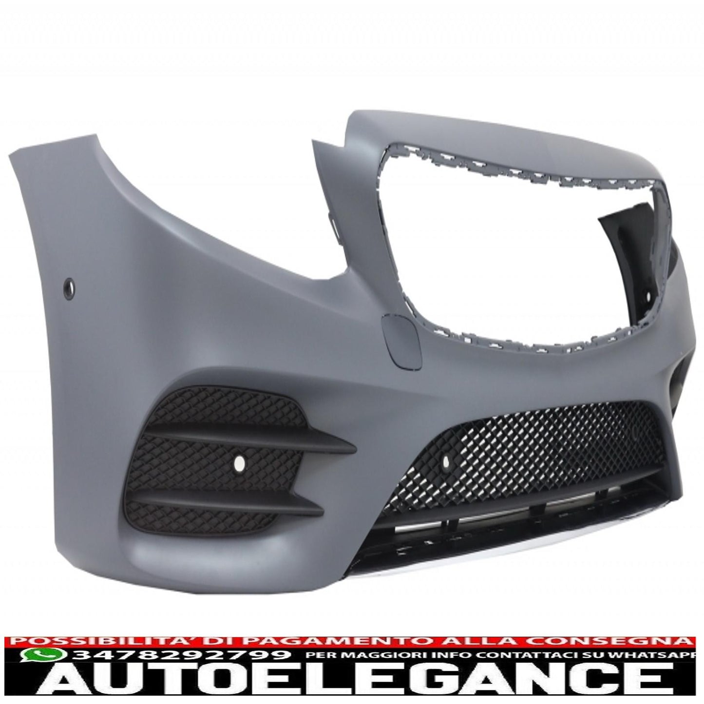 complete body kit with central grille muffler tips suitable for mercedes e-class w213 (2016-2019) gt-r e43 e53 sport line design