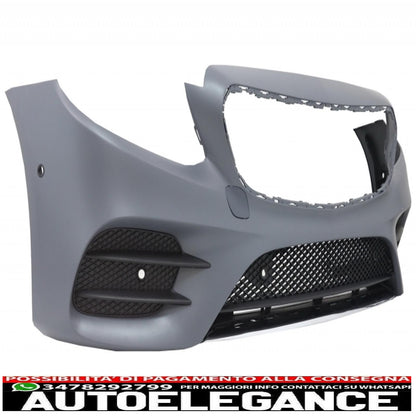 complete body kit with central grille muffler tips suitable for mercedes e-class w213 (2016-2019) gt-r e43 e53 sport line design