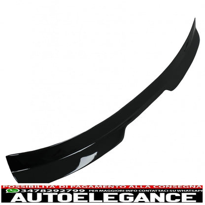 trunk spoiler suitable for audi a6 c7 4g sedan 4 doors (2011-2018) piano black 