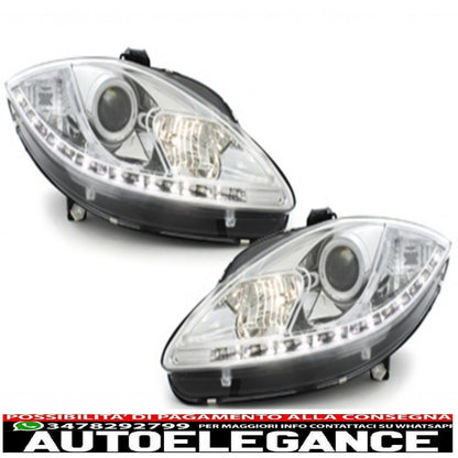 dayline headlights suitable for Seat leon 1p1 (2005-2009) chrome drl optics 