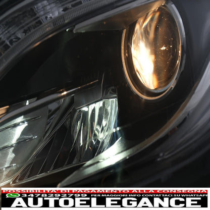 led headlights suitable for mercedes m-class w166 (2012-2015) black 