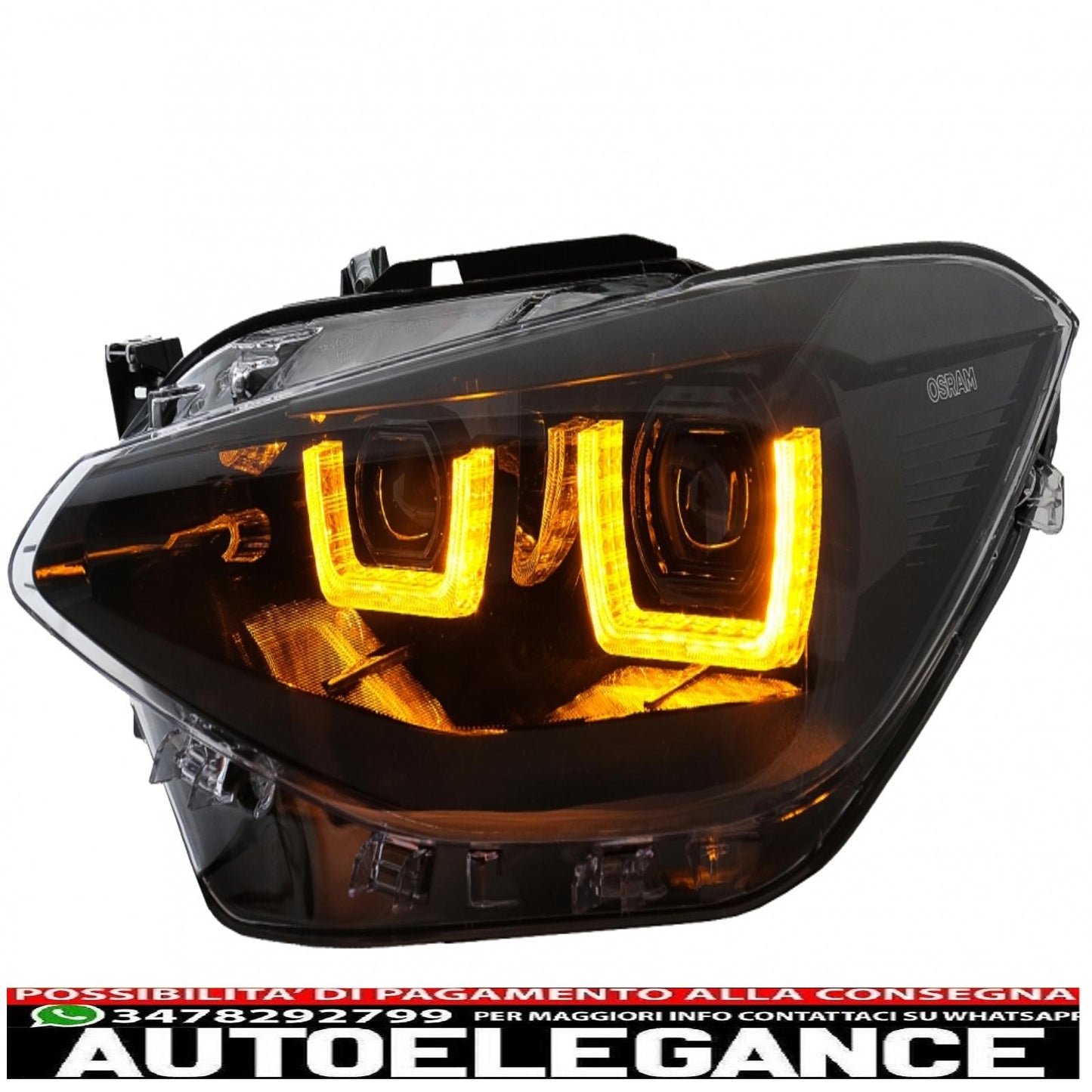 osram ledriving full led headlights suitable for bmw serie 1 f20 f21 (06.2011-03.2015) black 