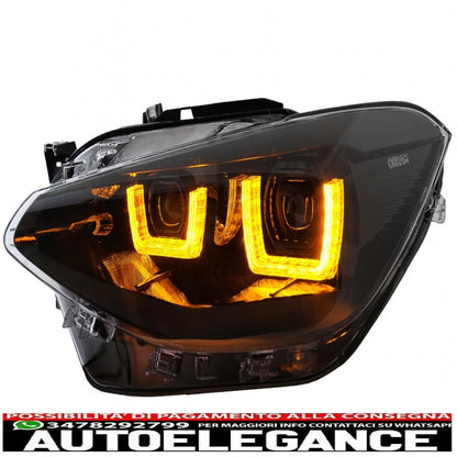osram ledriving full led headlights suitable for bmw serie 1 f20 f21 (06.2011-03.2015) black 