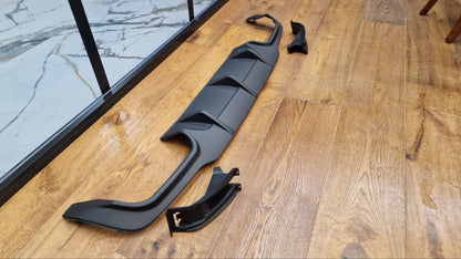 DIFFUSER SUITABLE FOR MERCEDES C CLASS W204 AMG 12-14 BLACK LOOK SPORTY DESIGN 