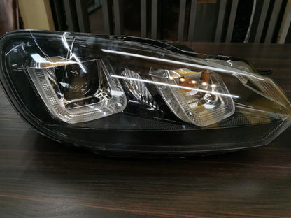 FARI ANTERIORI ADATTI PER VW GOLF 6 2008-2013 LOOK GOLF 7 DESIGN SPORTIVO