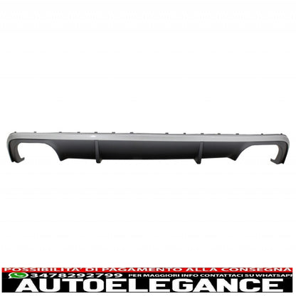 Diffusore mantovana per paraurti posteriore adatto per audi a4 b9 8w berlina/avant (2016-2018) con terminali di scarico e terminali di scarico design s4 per edizione standard grigio
