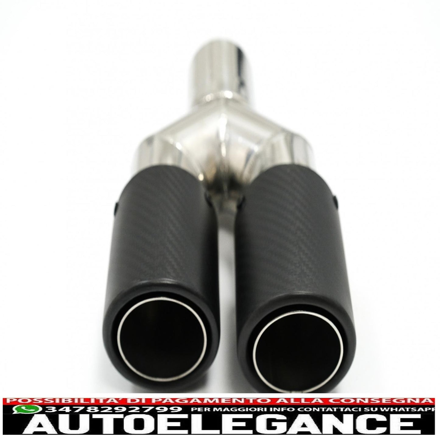 Universal exhaust tip matt carbon fiber tip 5.8cm inlet left side