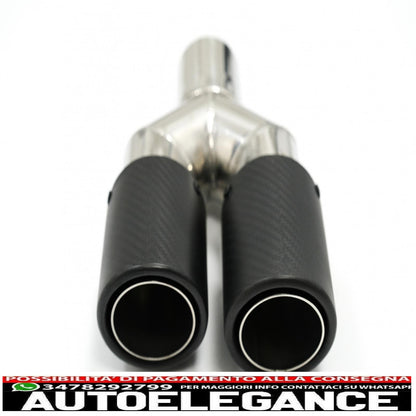 Universal exhaust tip matt carbon fiber tip 5.8cm inlet left side