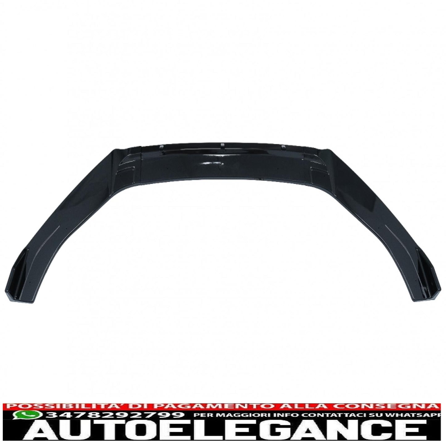 Front bumper lip extension spoiler suitable for vw golf 7.5 facelift (2017-2020) piano black 
