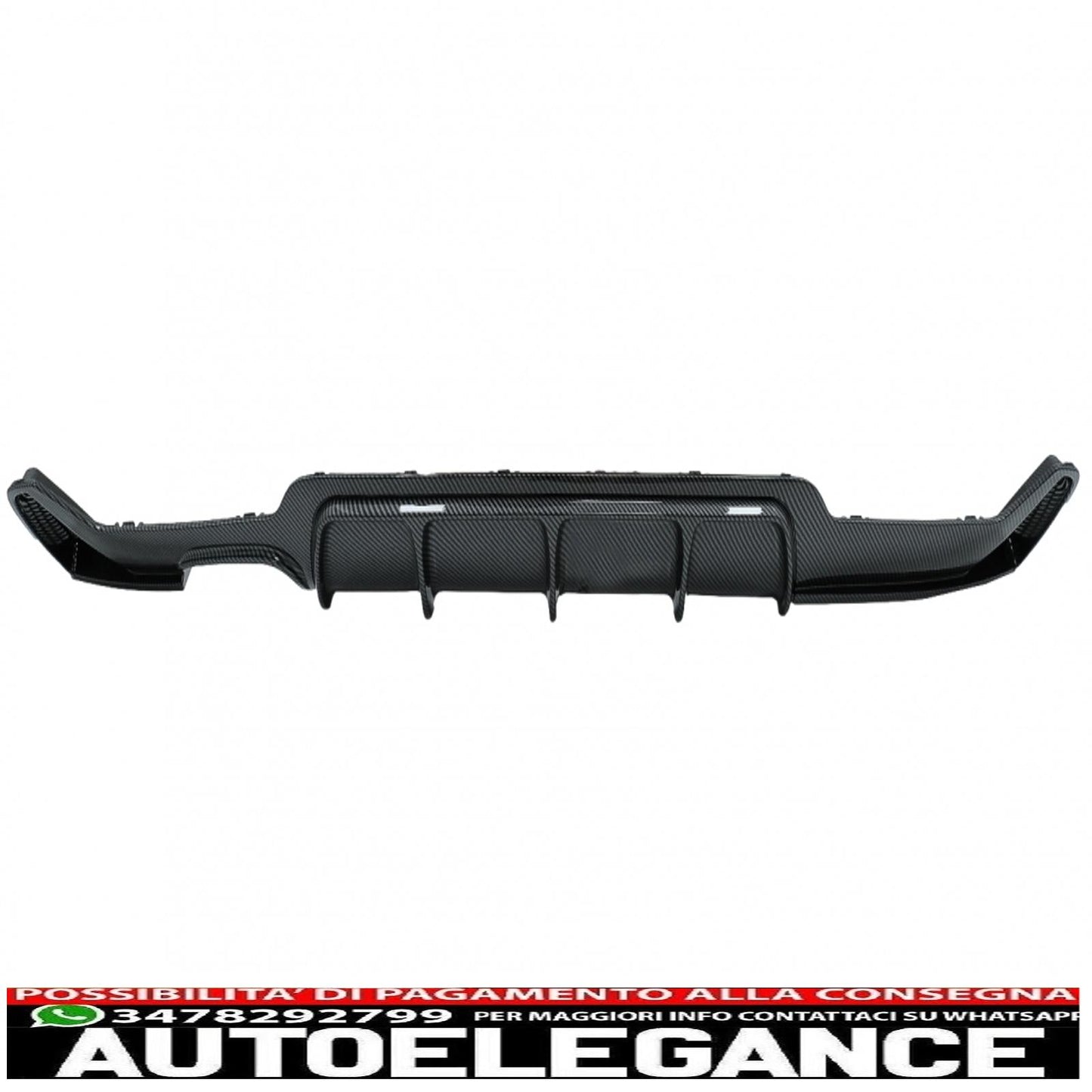 Rear bumper diffuser suitable for bmw 4 series f32 f33 f36 (2013-2019) coupe cabrio m performance design carbon film covering left double outlet