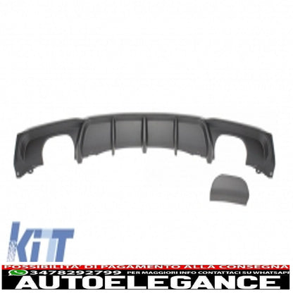 Spoiler paraurti anteriore con diffusore posteriore adatto per BMW Serie 3 F30 F31 (2011-up) Limousine Touring M Performance Package