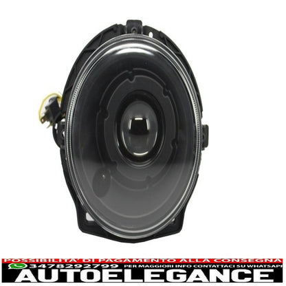fari anteriori neri look bi-xeno con coperture led bianchi drl adatti per mercedes classe g w463 (1989-2012) design g65