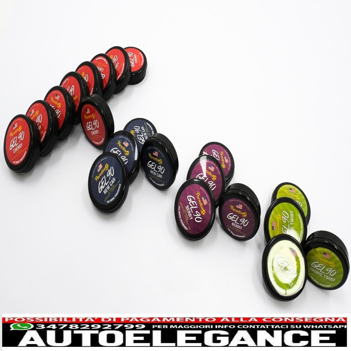 Paradise Fresh Air Slim Gel 90 deodorante per ambienti elimina odori 21 custodie assortite