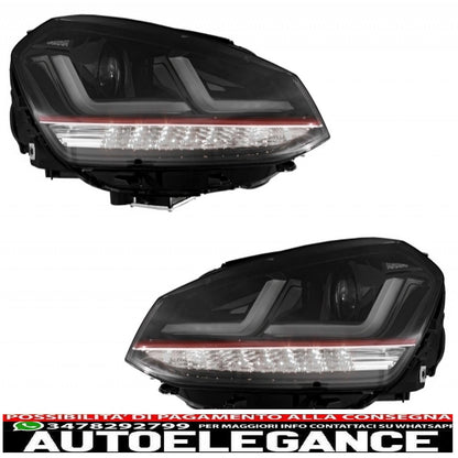 Fari osram full led con indicatori dinamici a specchio adatti per vw golf 7 vii (2012-2017) red gti upgrade xenon e alogena
