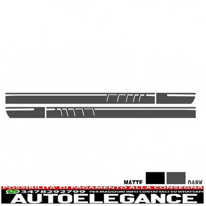 set of side and top hood roof tailgate dark grey stickers suitable for mercedes cla w117 c117 x117 (2013-2016) w176 (2012-2018) 45 design edition 1