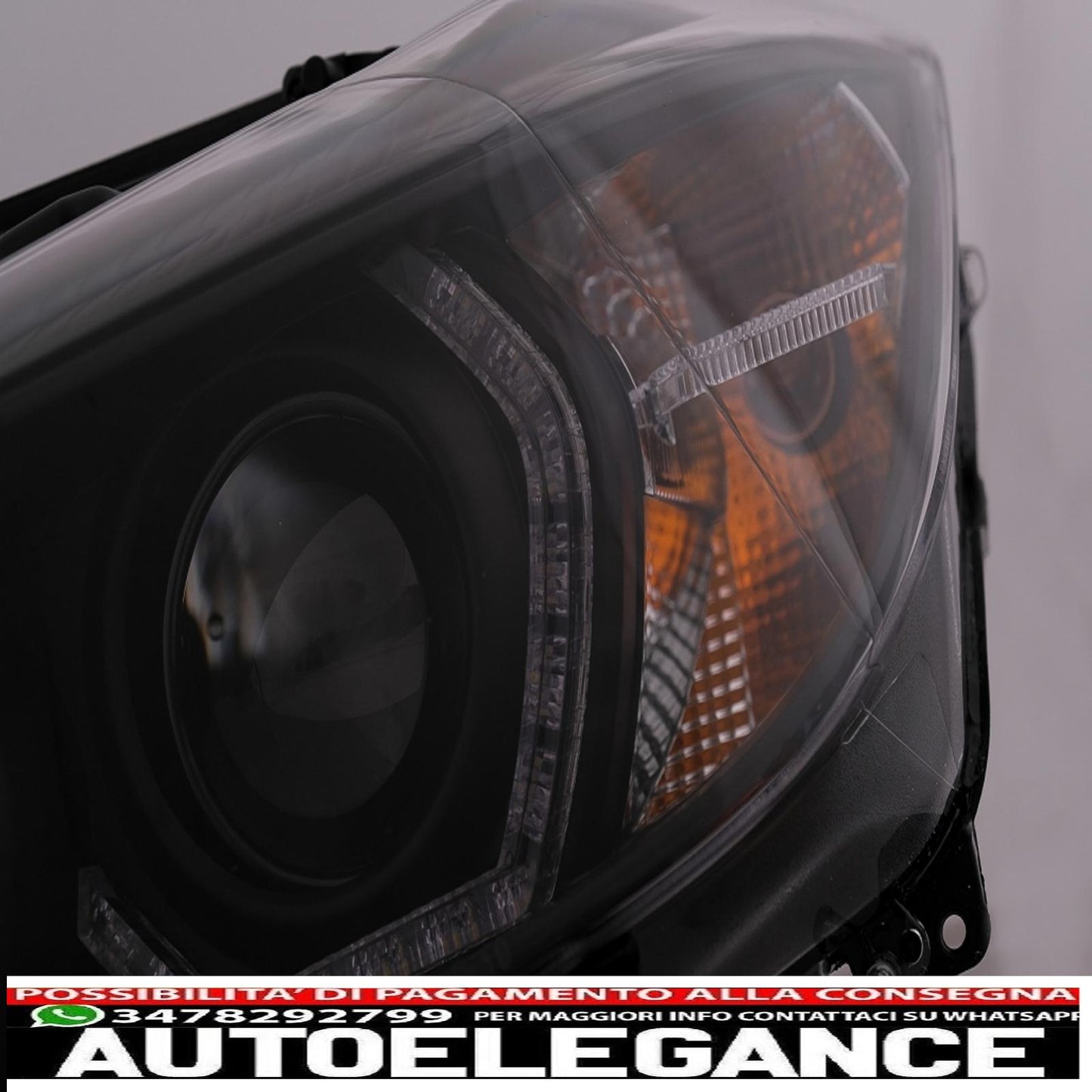 xenon angel eye headlights suitable for bmw 3 series f30 f31 sedan touring (10.2011-05.2015) black 