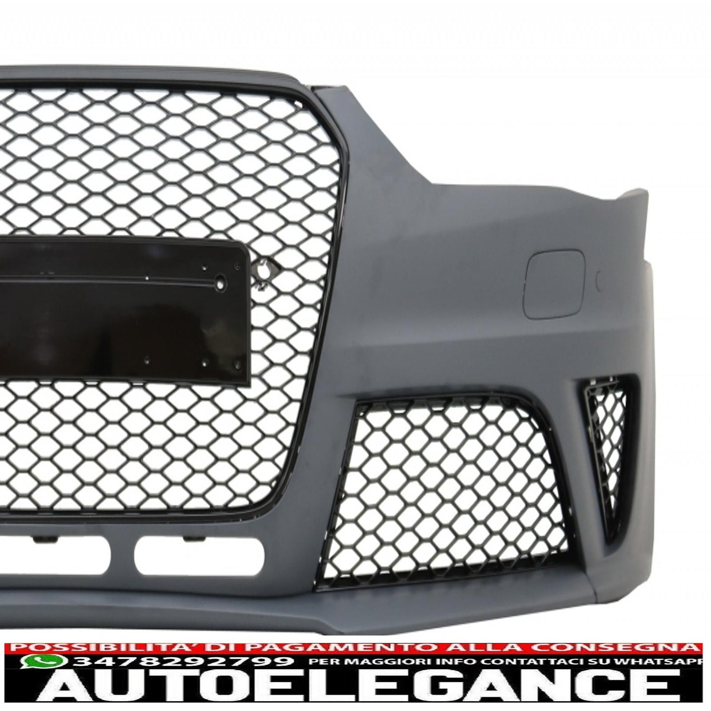 paraurti anteriore con diffusore posteriore e terminali di scarico adatti per audi a4 b8 berlina facelift (2012-2015) design rs4