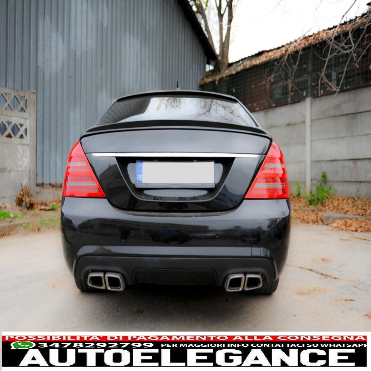 trunk spoiler suitable for mercedes s class w221 (2005-2011) 