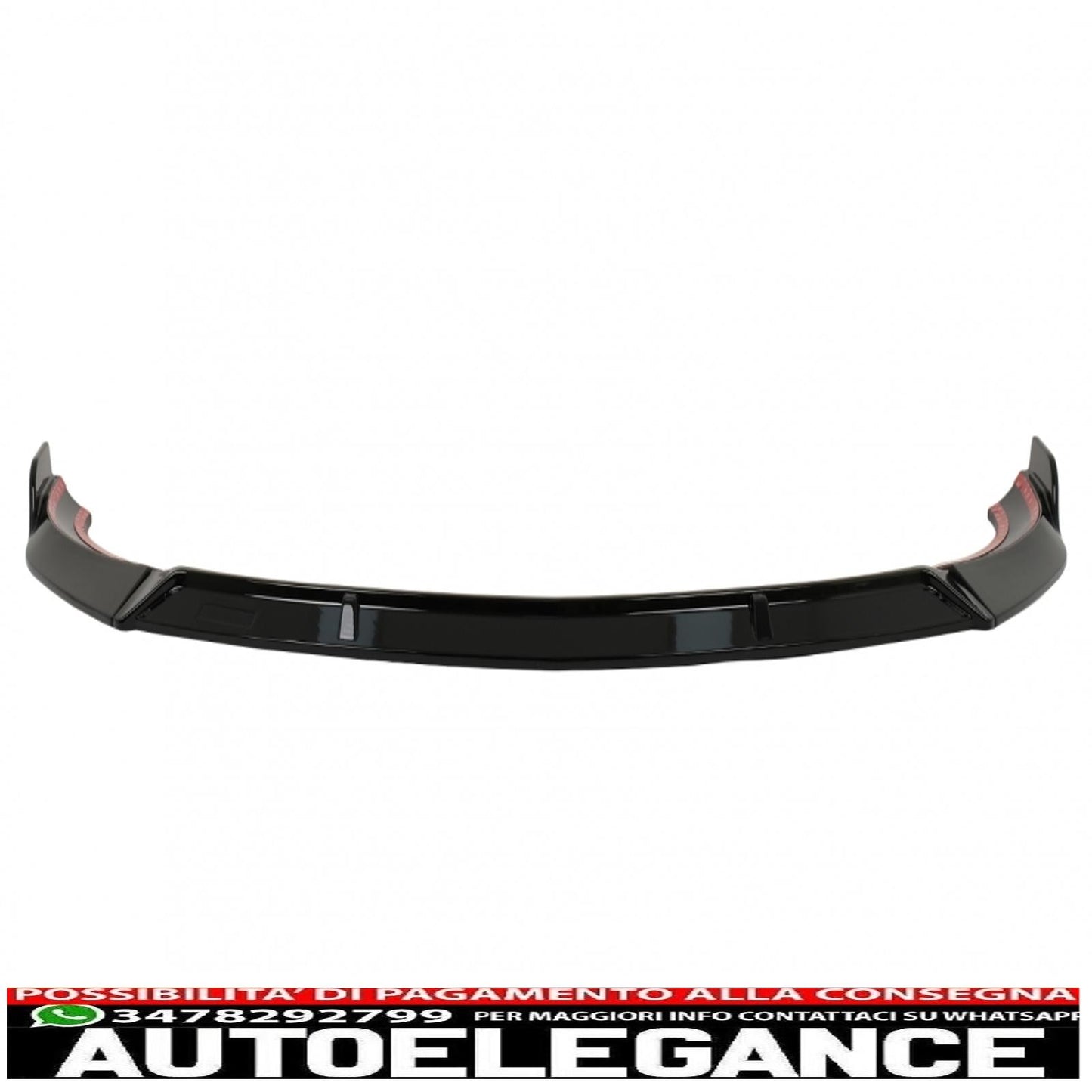Front bumper spoiler lip suitable for mercedes cla45 c117 x117 (2013-2016) glossy black 