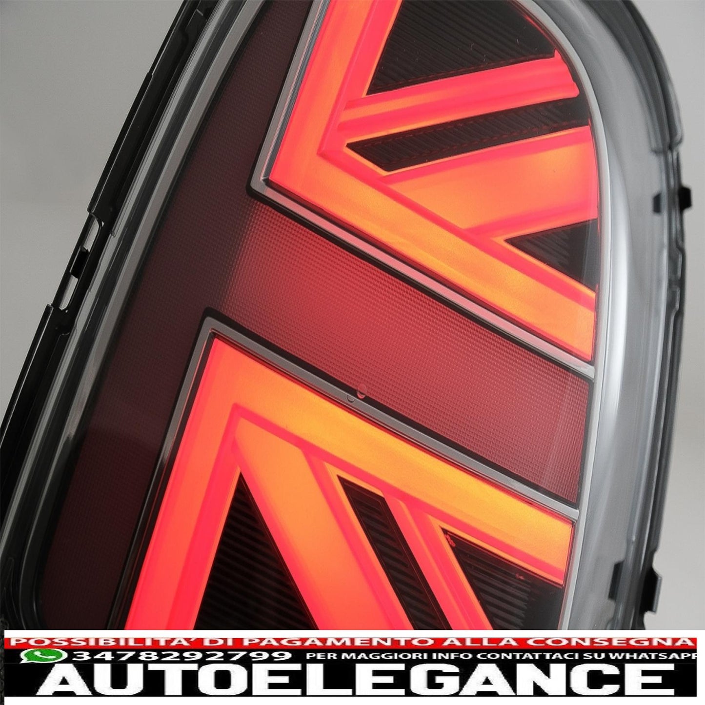 Rear lights suitable for mini one f55 f56 f57 3d 5d cabriolet (2014-2018) JCW Design smoke red