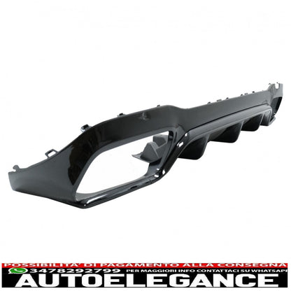 Diffusore d'aria per paraurti posteriore adatto per mercedes classe e w213 sport line (2016-2019) e63 design nero pianoforte