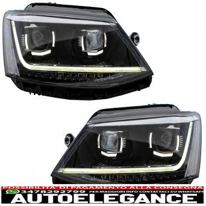 led drl headlights suitable for vw jetta mk6 vi (2011-2017) dynamic turn signals xenon matrix design 