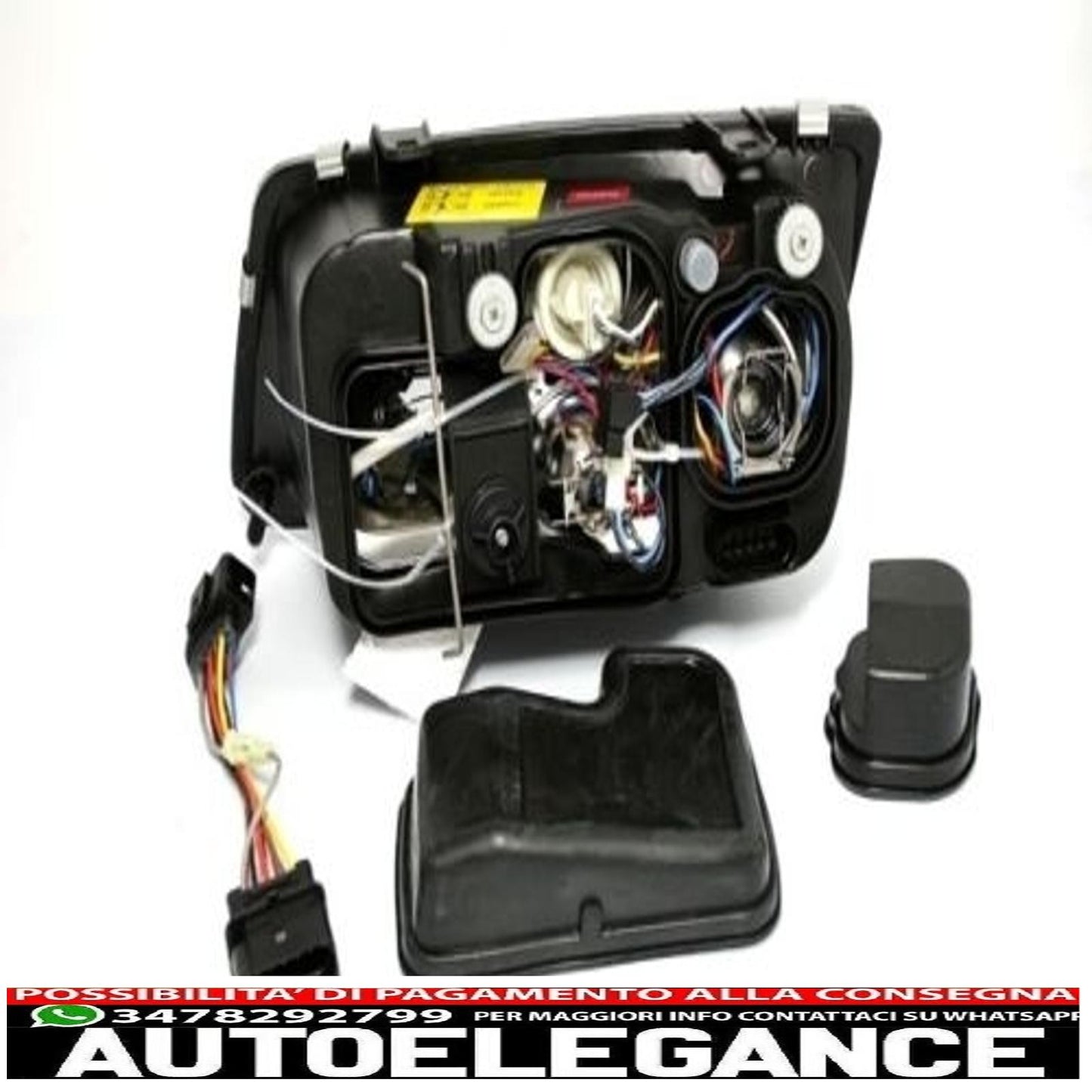 led angel eye headlights suitable for vw bora (09.1998-07.2005) 2 black halo rims 
