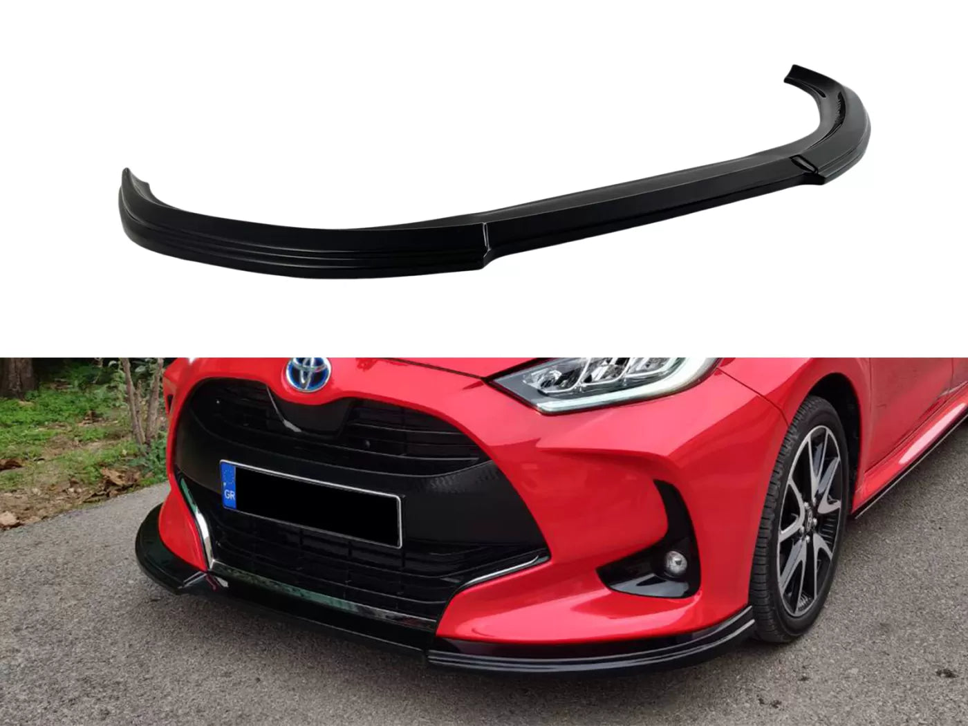 Splitter anteriore V.1 Toyota GR Yaris Mk4 nero lucido (Cod. M-TO-Y