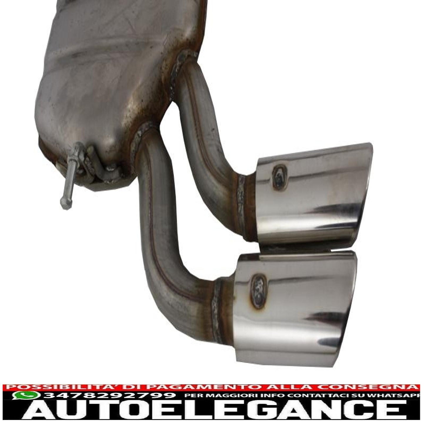 complete exhaust system suitable for audi a3 8v hatchback sportback coupe (2012-2019) s3 design 