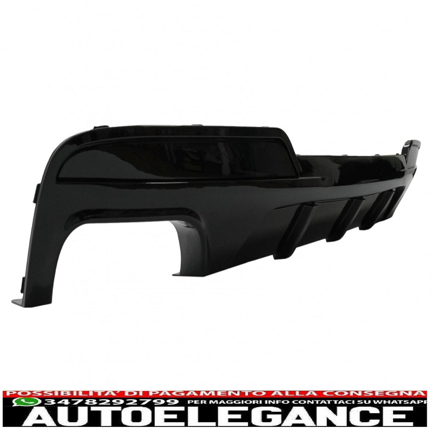 Diffusore d'aria sinistro a doppia uscita adatto per bmw serie 5 f10 f11 berlina touring (2011-2017) m-performance design nero pianoforte