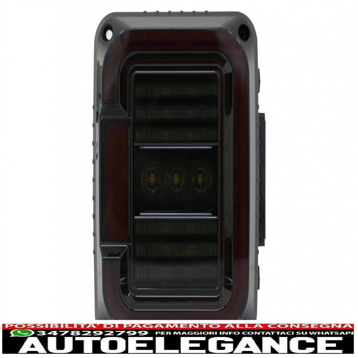 Fanali posteriori full led adatti per jeep wrangler jk (2007-2017) fumé