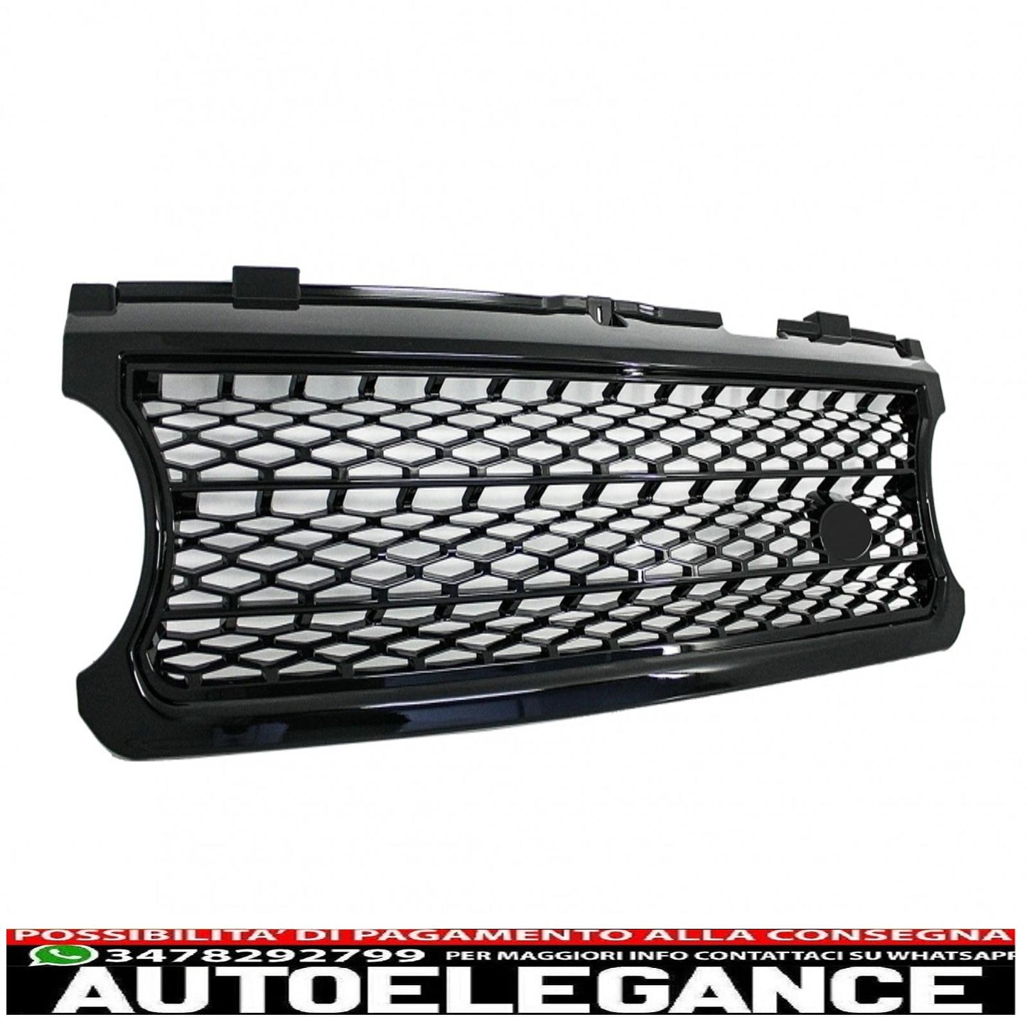 gruppo griglia centrale e prese d'aria laterali adatto per land rover vogue iii l322 (2006-2009) all black autobiography supercharged edition
