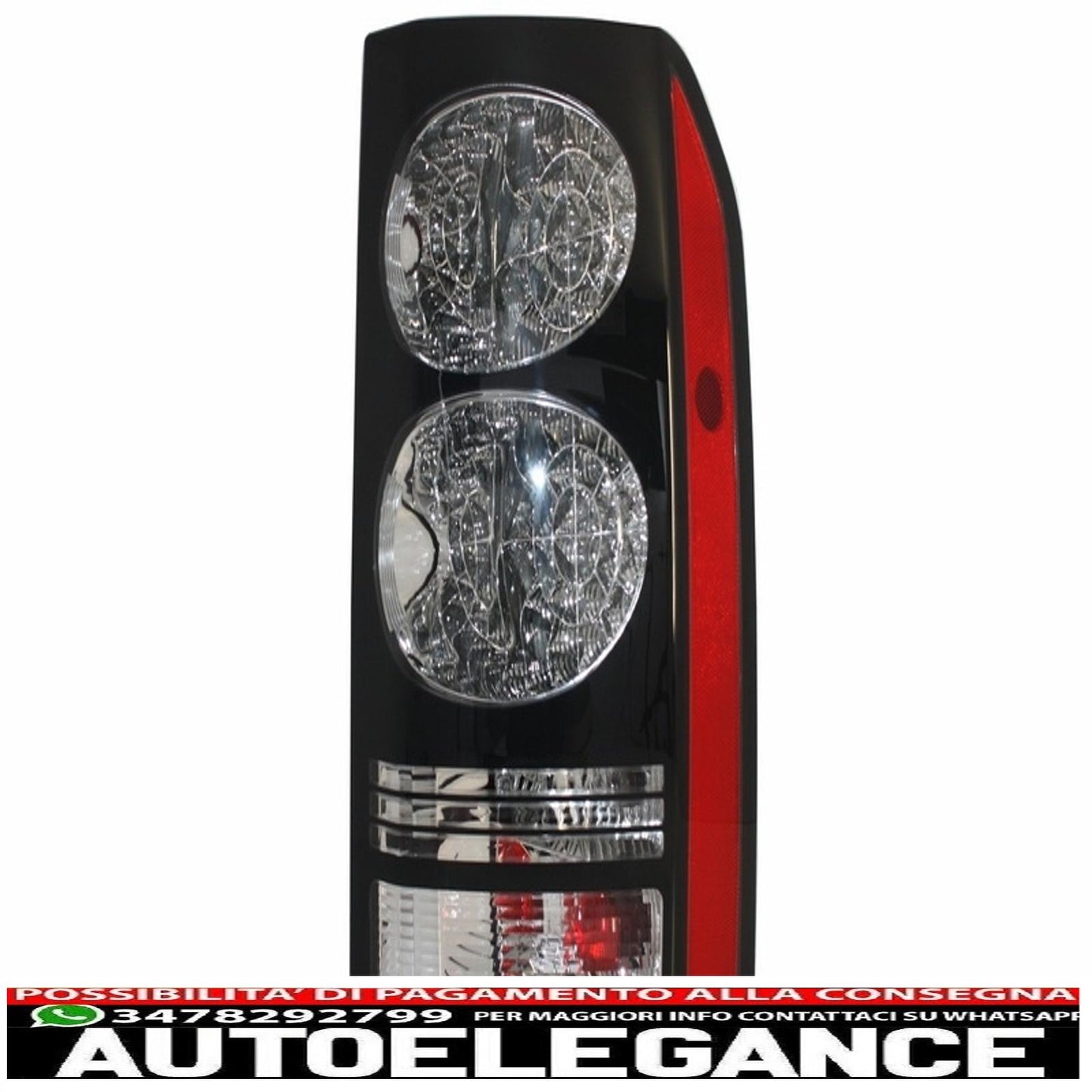 LED rear lights suitable for Land Rover Discovery III 3 and IV 4 (2004-2016) black conversion to restyling look