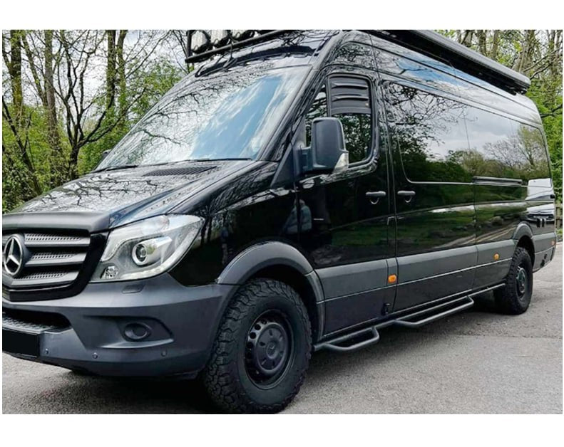FENDER EXTENSIONS SUITABLE FOR MERCEDES SPRINTER W906 2014-2018 MATT BLACK LOOK