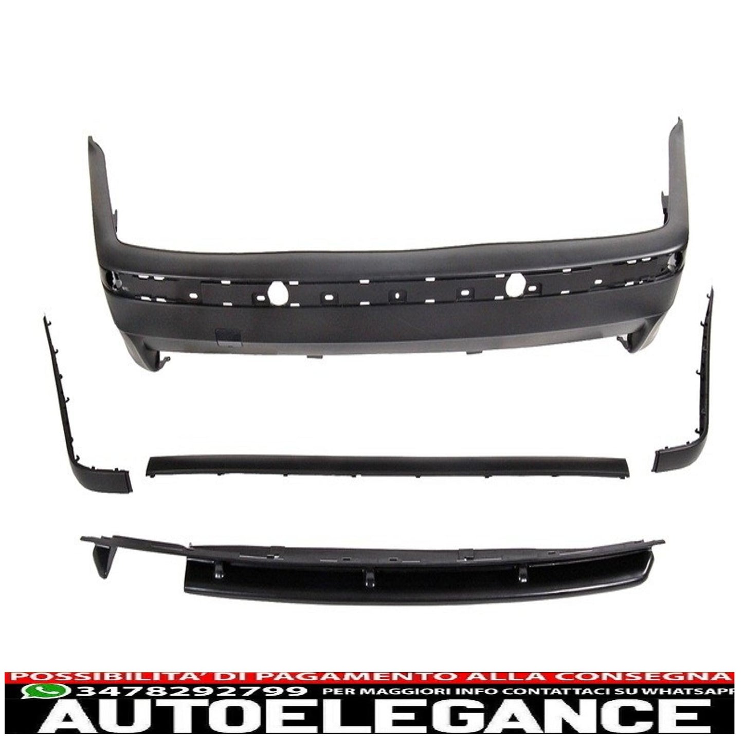paraurti posteriore con minigonne laterali adatto per bmw e36 serie 3 (1992-1998) design m3