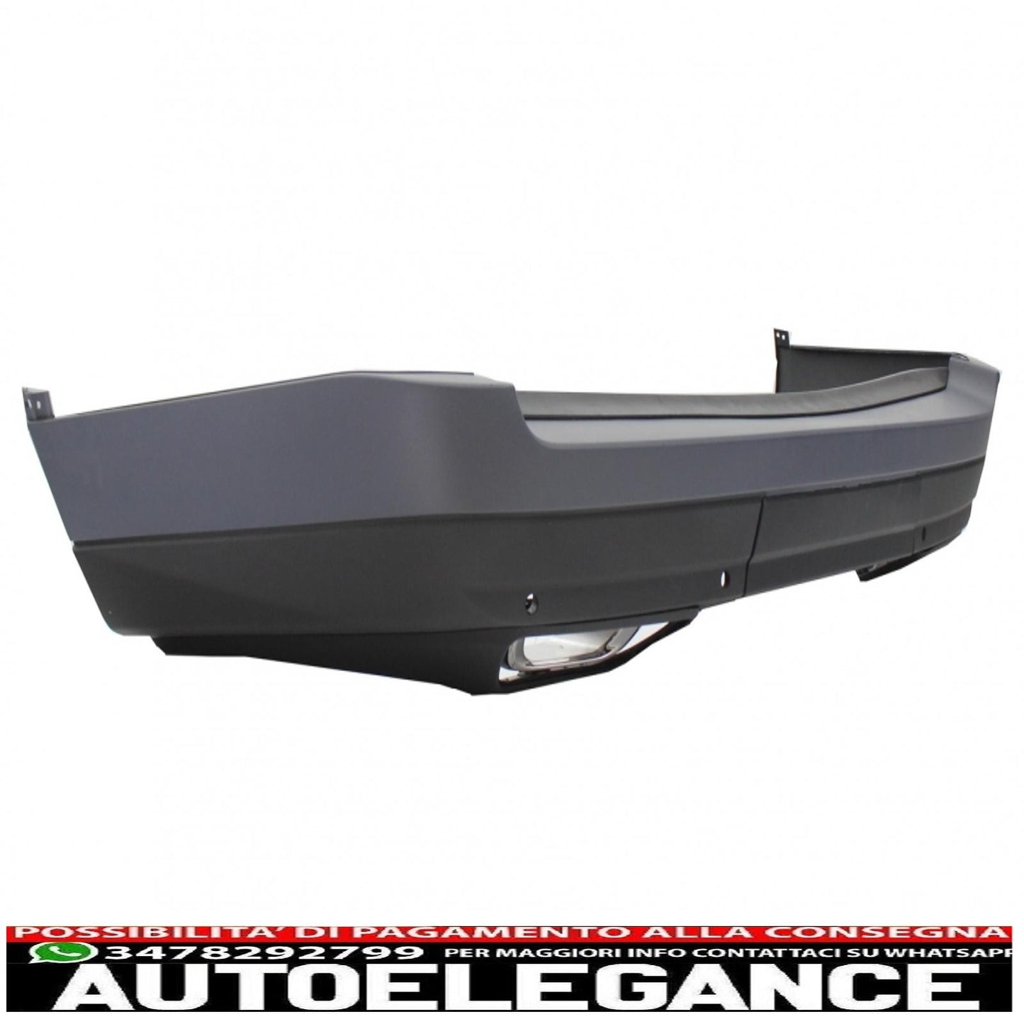 rear bumper with exhaust tips suitable for range rover vogue iv l405 (2013-2017) facelift update 2018+ svo design 