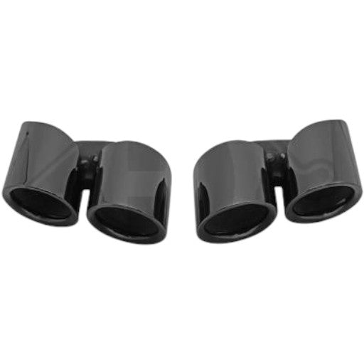 ⭐Terminale Di Scarico ADATTO PER PORSCHE PANAMERA 16 SPORTIVi NERO CROMATO ⭐