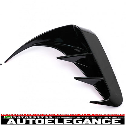alette paraurti posteriori alette laterali flic adatte per bmw serie 3 g20 g21 g28 m-sport (2018-up) nero pianoforte AUTOELEGANCERICAMBI