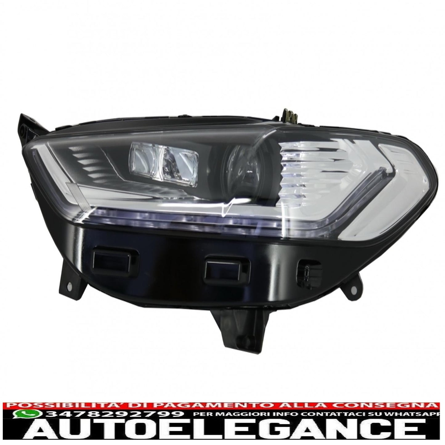 xenon look led drl headlights suitable for ford mondeo mk5 (2013-2016) dynamic and smooth sequential cornering lights chrome