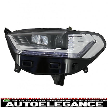 xenon look led drl headlights suitable for ford mondeo mk5 (2013-2016) dynamic and smooth sequential cornering lights chrome