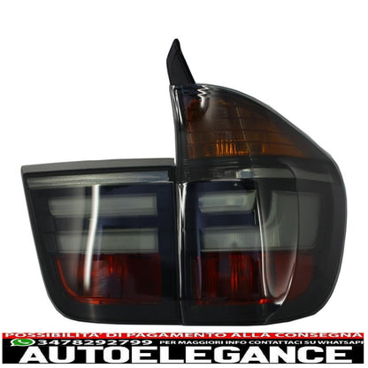 led rear lights suitable for bmw x5 e70 (2007-2010) light bar lci facelift smoke look