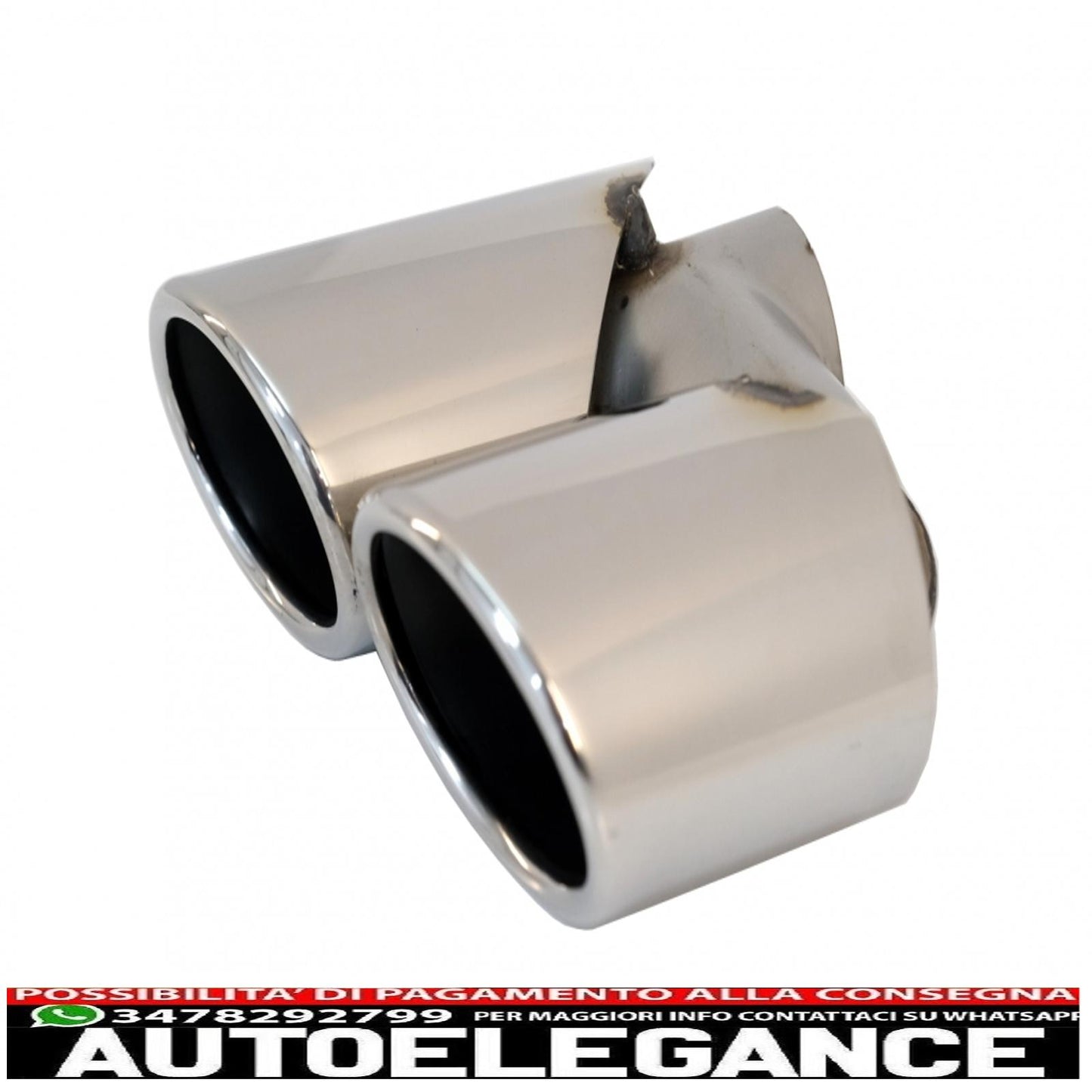 Exhaust tips exhaust tips suitable for audi q5 8r (11.2008-2016) design sq5 chrome 